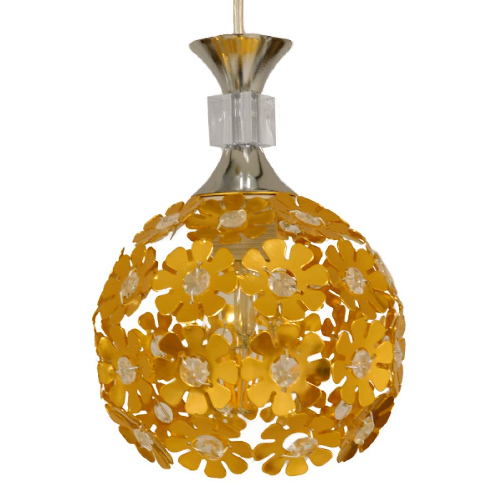 GLOBOSTAR® BOUQUET 01670 Μοντέρνο Κρεμαστό Φωτιστικό Οροφής με Ντουί 3 x E27 AC 220-240V IP20 - Πολύχρωμο - Μ46 x Π46 x Y23cm