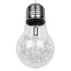 GLOBOSTAR® LAMP 01677 Μοντέρνο Κρεμαστό Φωτιστικό Οροφής με Ντουί 1 x E27 AC 220-240V IP20 - Ασημί & Διάφανο - Μ30 x Π30 x Υ52cm