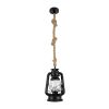 GLOBOSTAR® BARBAROSSA 01704 Vintage Κρεμαστό Φωτιστικό Οροφής με Ντουί 1 x E27 AC 220-240V IP20 - Μαύρο - Μ18 x Π18 x Υ28cm