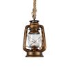 GLOBOSTAR® BARBAROSSA 01706 Vintage Κρεμαστό Φωτιστικό Οροφής με Ντουί 1 x E27 AC 220-240V IP20 - Χάλκινο Εφέ Σκουριάς - Μ18 x Π18 x Υ28cm
