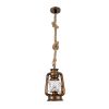 GLOBOSTAR® BARBAROSSA 01706 Vintage Κρεμαστό Φωτιστικό Οροφής με Ντουί 1 x E27 AC 220-240V IP20 - Χάλκινο Εφέ Σκουριάς - Μ18 x Π18 x Υ28cm
