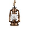 GLOBOSTAR® BARBAROSSA 01706 Vintage Κρεμαστό Φωτιστικό Οροφής με Ντουί 1 x E27 AC 220-240V IP20 - Χάλκινο Εφέ Σκουριάς - Μ18 x Π18 x Υ28cm