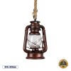GLOBOSTAR® BARBAROSSA 01707 Vintage Κρεμαστό Φωτιστικό Οροφής με Ντουί 1 x E27 AC 220-240V IP20 - Χάλκινο - Μ18 x Π18 x Υ28cm