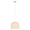 GLOBOSTAR® BERMUDA 01708 Boho Κρεμαστό Φωτιστικό Οροφής με Ντουί 1 x E27 AC 220-240V IP20 - Μπεζ - Μ31 x Π31 x Y22cm