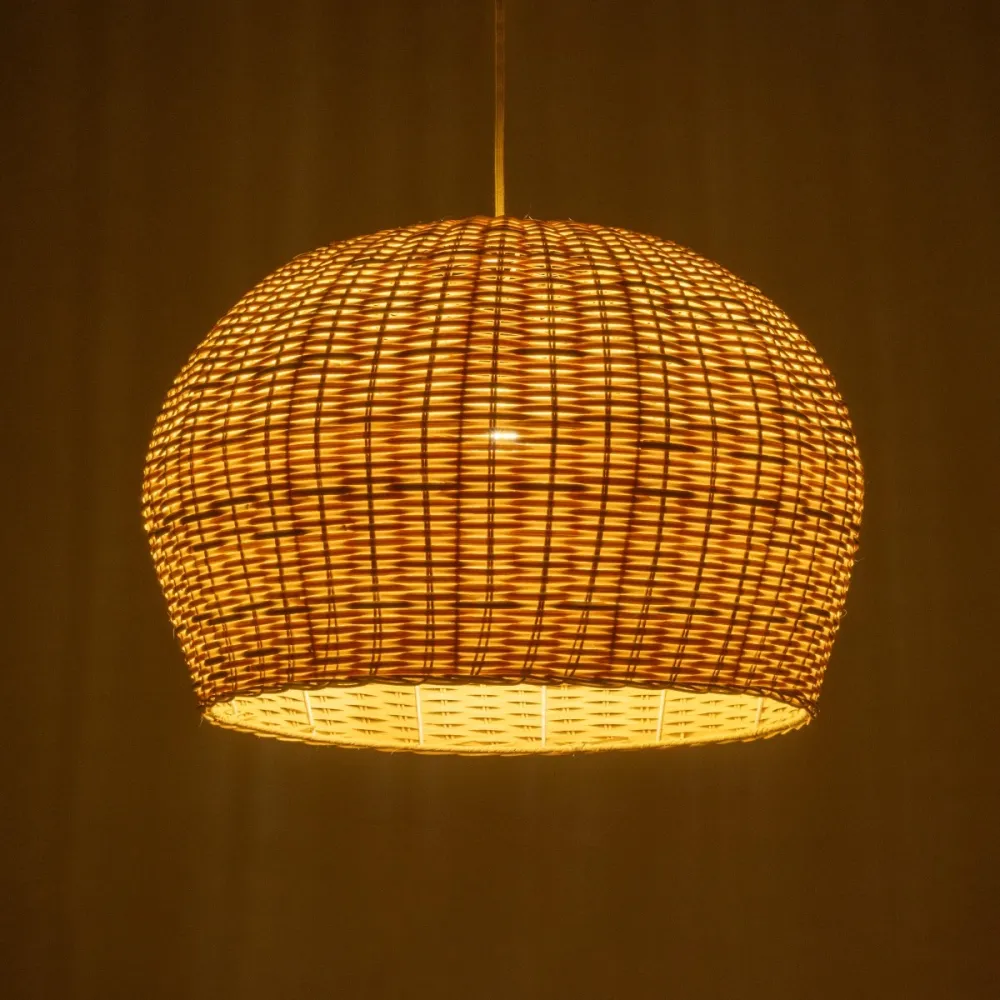 GLOBOSTAR® BERMUDA 01709 Boho Κρεμαστό Φωτιστικό Οροφής με Ντουί 1 x E27 AC 220-240V IP20 - Μπεζ - Μ55 x Π55 x Y26cm