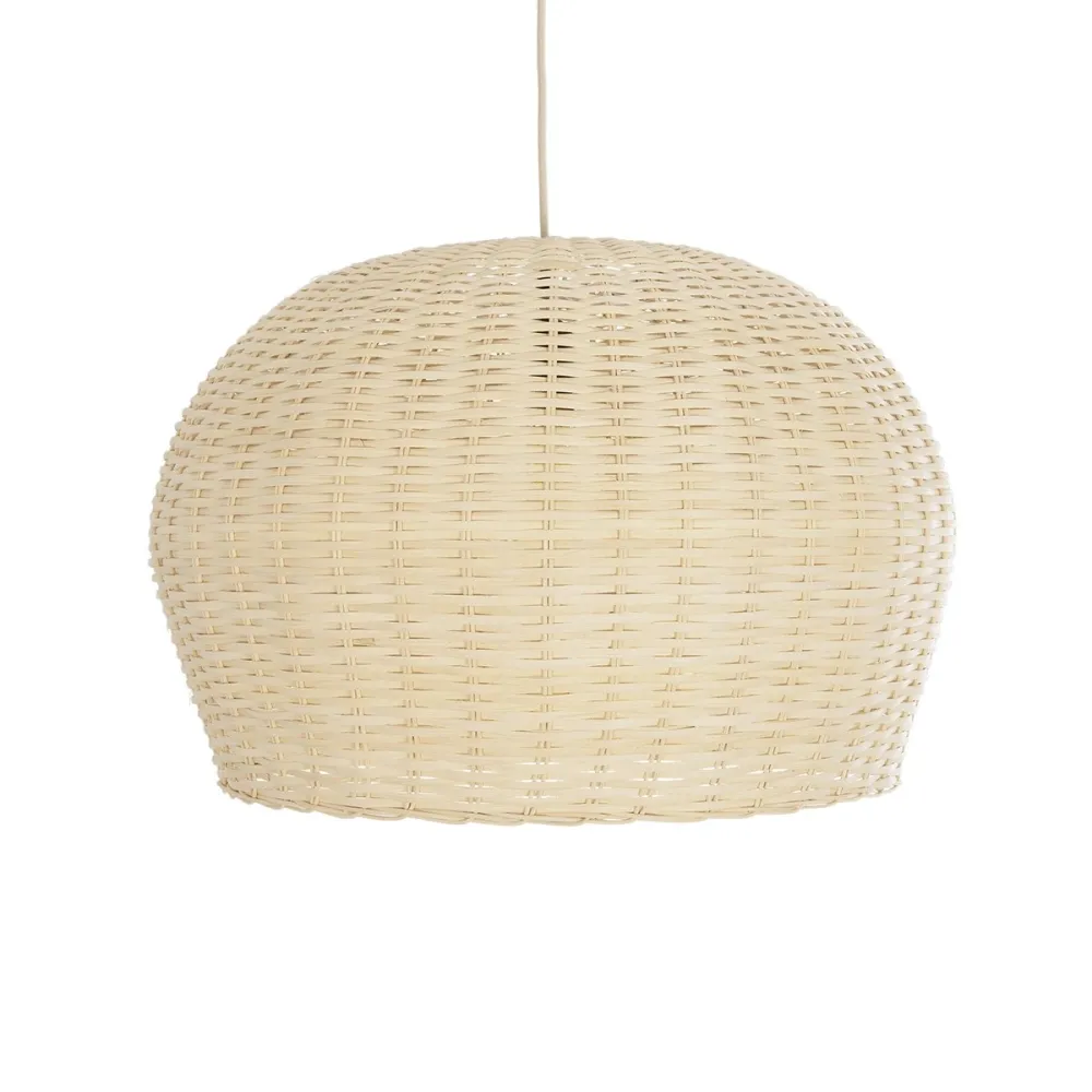 GLOBOSTAR® BERMUDA 01709 Boho Κρεμαστό Φωτιστικό Οροφής με Ντουί 1 x E27 AC 220-240V IP20 - Μπεζ - Μ55 x Π55 x Y26cm