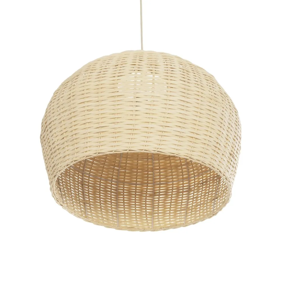 GLOBOSTAR® BERMUDA 01709 Boho Κρεμαστό Φωτιστικό Οροφής με Ντουί 1 x E27 AC 220-240V IP20 - Μπεζ - Μ55 x Π55 x Y26cm
