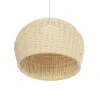 GLOBOSTAR® BERMUDA 01709 Boho Κρεμαστό Φωτιστικό Οροφής με Ντουί 1 x E27 AC 220-240V IP20 - Μπεζ - Μ55 x Π55 x Y26cm