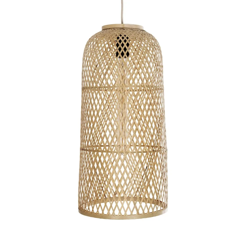 GLOBOSTAR® CALERO 01710 Boho Κρεμαστό Φωτιστικό Οροφής με Ντουί 1 x E27 AC 220-240V IP20 - Μπεζ - Μ25 x Π25 x Υ50cm