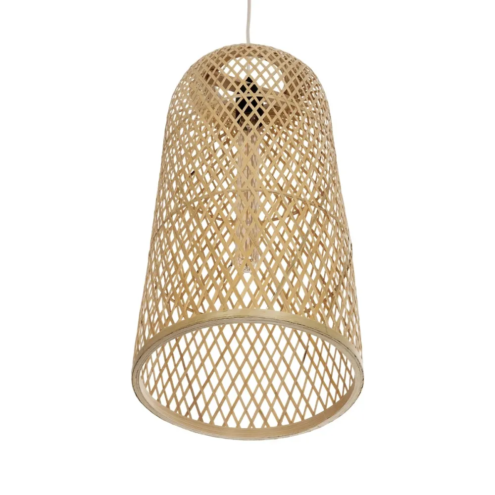 GLOBOSTAR® CALERO 01710 Boho Κρεμαστό Φωτιστικό Οροφής με Ντουί 1 x E27 AC 220-240V IP20 - Μπεζ - Μ25 x Π25 x Υ50cm