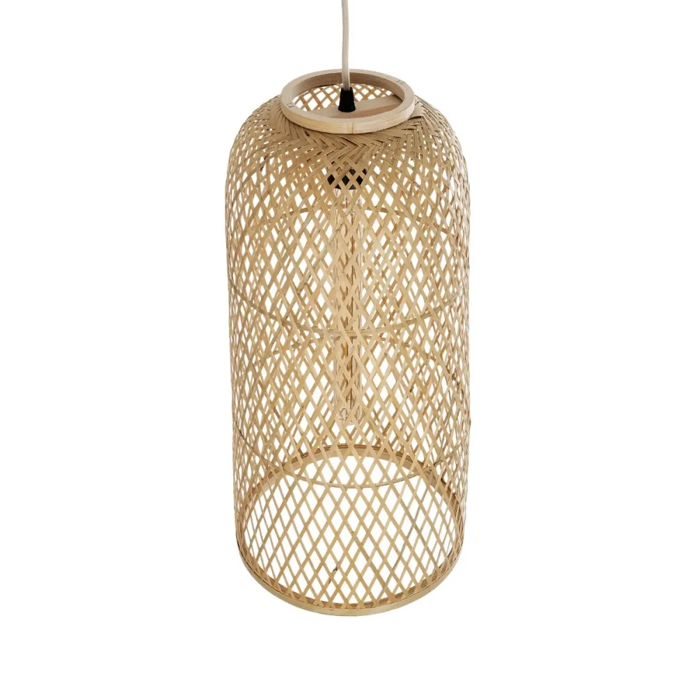 GLOBOSTAR® CALERO 01710 Boho Κρεμαστό Φωτιστικό Οροφής με Ντουί 1 x E27 AC 220-240V IP20 - Μπεζ - Μ25 x Π25 x Υ50cm