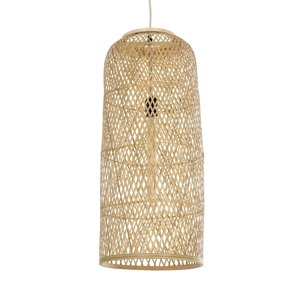 GLOBOSTAR® CALERO 01711 Boho Κρεμαστό Φωτιστικό Οροφής με Ντουί 1 x E27 AC 220-240V IP20 - Μπεζ - Μ30 x Π30 x Υ70cm