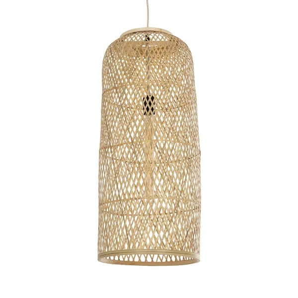 GLOBOSTAR® CALERO 01711 Boho Κρεμαστό Φωτιστικό Οροφής με Ντουί 1 x E27 AC 220-240V IP20 - Μπεζ - Μ30 x Π30 x Υ70cm