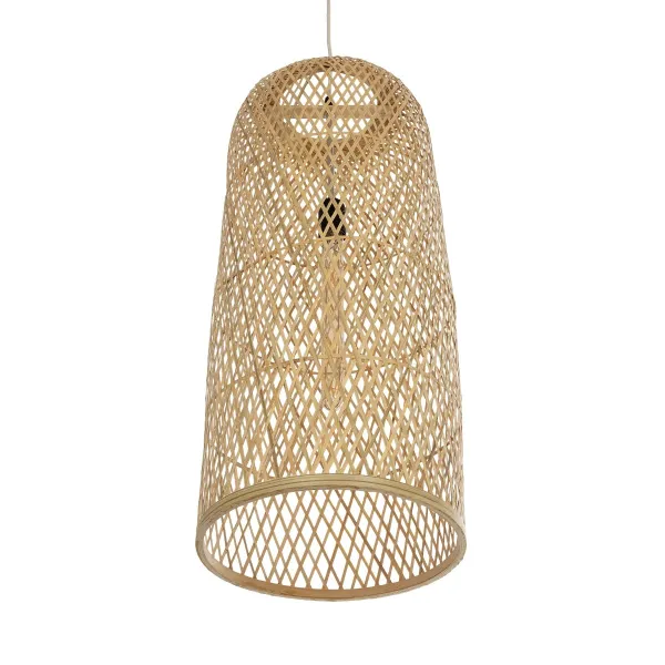 GLOBOSTAR® CALERO 01711 Boho Κρεμαστό Φωτιστικό Οροφής με Ντουί 1 x E27 AC 220-240V IP20 - Μπεζ - Μ30 x Π30 x Υ70cm