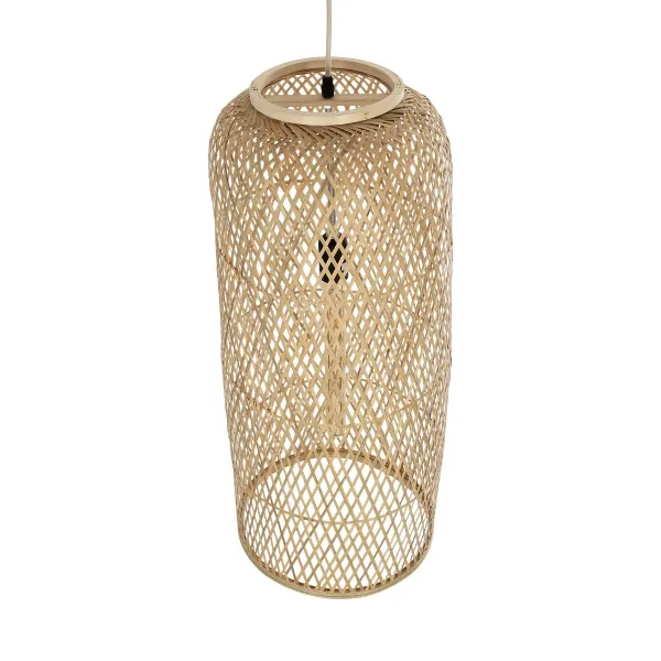 GLOBOSTAR® CALERO 01711 Boho Κρεμαστό Φωτιστικό Οροφής με Ντουί 1 x E27 AC 220-240V IP20 - Μπεζ - Μ30 x Π30 x Υ70cm