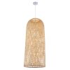 GLOBOSTAR® CALERO 01712 Boho Κρεμαστό Φωτιστικό Οροφής με Ντουί 1 x E27 AC 220-240V IP20 - Μπεζ - Μ40 x Π40 x Υ90cm