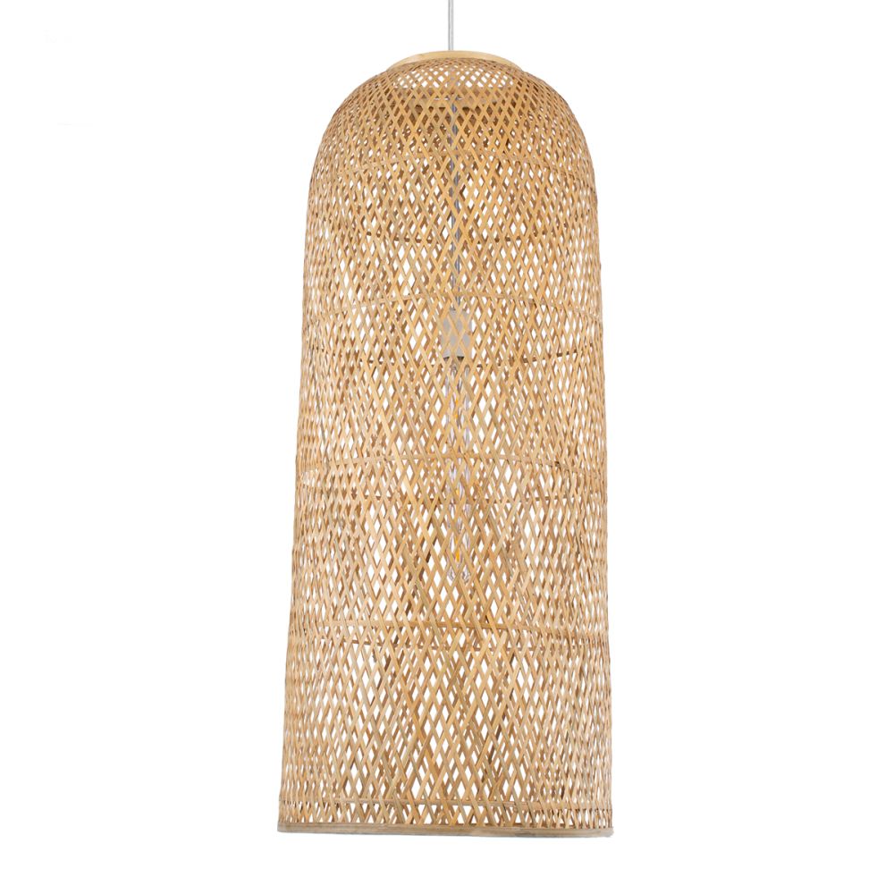 GLOBOSTAR® CALERO 01712 Boho Κρεμαστό Φωτιστικό Οροφής με Ντουί 1 x E27 AC 220-240V IP20 - Μπεζ - Μ40 x Π40 x Υ90cm