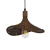 GLOBOSTAR® CUBA 01716 Boho Κρεμαστό Φωτιστικό Οροφής με Ντουί 1 x E27 AC 220-240V IP20 - Καφέ - Μ33 x Π30 x Υ22cm