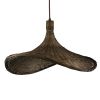 GLOBOSTAR® CUBA 01720 Boho Κρεμαστό Φωτιστικό Οροφής με Ντουί 1 x E27 AC 220-240V IP20 - Καφέ - Μ53 x Π53 x Υ30cm