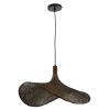 GLOBOSTAR® CUBA 01722 Boho Κρεμαστό Φωτιστικό Οροφής με Ντουί 1 x E27 AC 220-240V IP20 - Καφέ - Μ63 x Π63 x Υ32cm