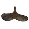 GLOBOSTAR® CUBA 01722 Boho Κρεμαστό Φωτιστικό Οροφής με Ντουί 1 x E27 AC 220-240V IP20 - Καφέ - Μ63 x Π63 x Υ32cm