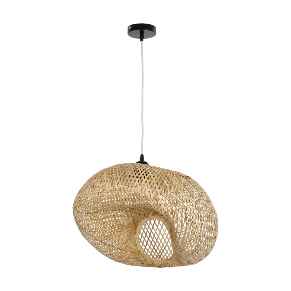 GLOBOSTAR® CARIBBEAN 01723 Boho Κρεμαστό Φωτιστικό Οροφής με Ντουί 1 x E27 AC 220-240V IP20 - Μπεζ - Μ50 x Π45 x Υ35cm