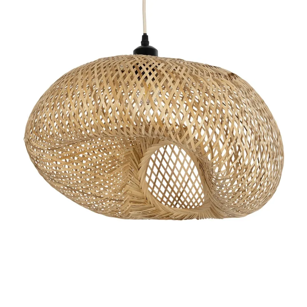 GLOBOSTAR® CARIBBEAN 01723 Boho Κρεμαστό Φωτιστικό Οροφής με Ντουί 1 x E27 AC 220-240V IP20 - Μπεζ - Μ50 x Π45 x Υ35cm