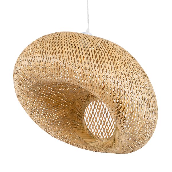 GLOBOSTAR® CARIBBEAN 01724 Boho Κρεμαστό Φωτιστικό Οροφής με Ντουί 1 x E27 AC 220-240V IP20 - Μπεζ - Μ60 x Π60 x Υ38cm
