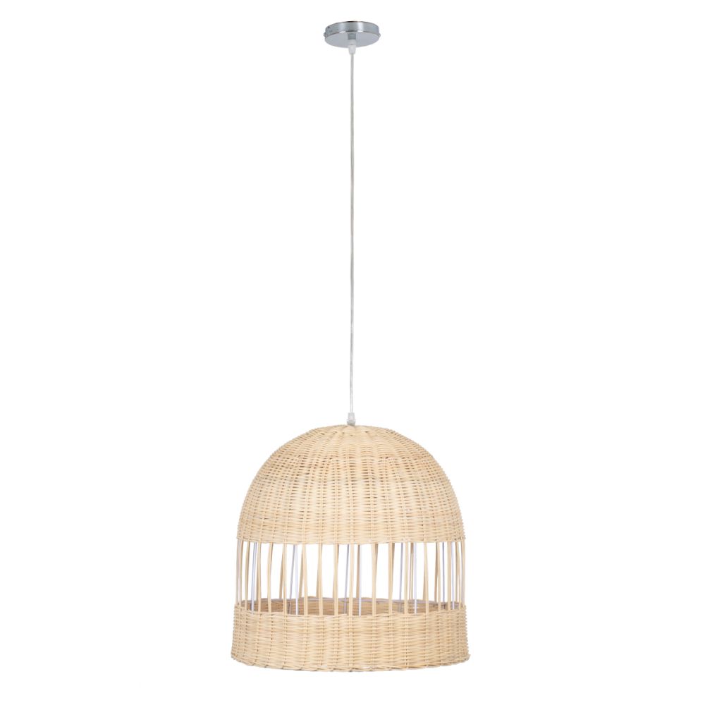 GLOBOSTAR® LUCIA 01725 Boho Κρεμαστό Φωτιστικό Οροφής με Ντουί 1 x E27 AC 220-240V IP20 - Μπεζ - Μ40 x Π40 x Y34cm