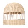 GLOBOSTAR® LUCIA 01726 Boho Κρεμαστό Φωτιστικό Οροφής με Ντουί 1 x E27 AC 220-240V IP20 - Μπεζ - Μ60 x Π60 x Y60cm