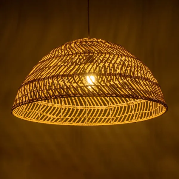 GLOBOSTAR® COMORES 01728 Boho Κρεμαστό Φωτιστικό Οροφής με Ντουί 1 x E27 AC 220-240V IP20 - Μπεζ - Μ60 x Π60 x Y29cm