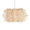 GLOBOSTAR® MINORCA 01729 Boho Κρεμαστό Φωτιστικό Οροφής με Ντουί 1 x E27 AC 220-240V IP20 - Μπεζ - Μ30 x Π30 x Υ18cm