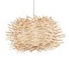 GLOBOSTAR® MINORCA 01729 Boho Κρεμαστό Φωτιστικό Οροφής με Ντουί 1 x E27 AC 220-240V IP20 - Μπεζ - Μ30 x Π30 x Υ18cm