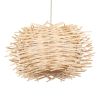 GLOBOSTAR® MINORCA 01730 Boho Κρεμαστό Φωτιστικό Οροφής με Ντουί 1 x E27 AC 220-240V IP20 - Μπεζ - Μ35 x Π35 x Y23cm