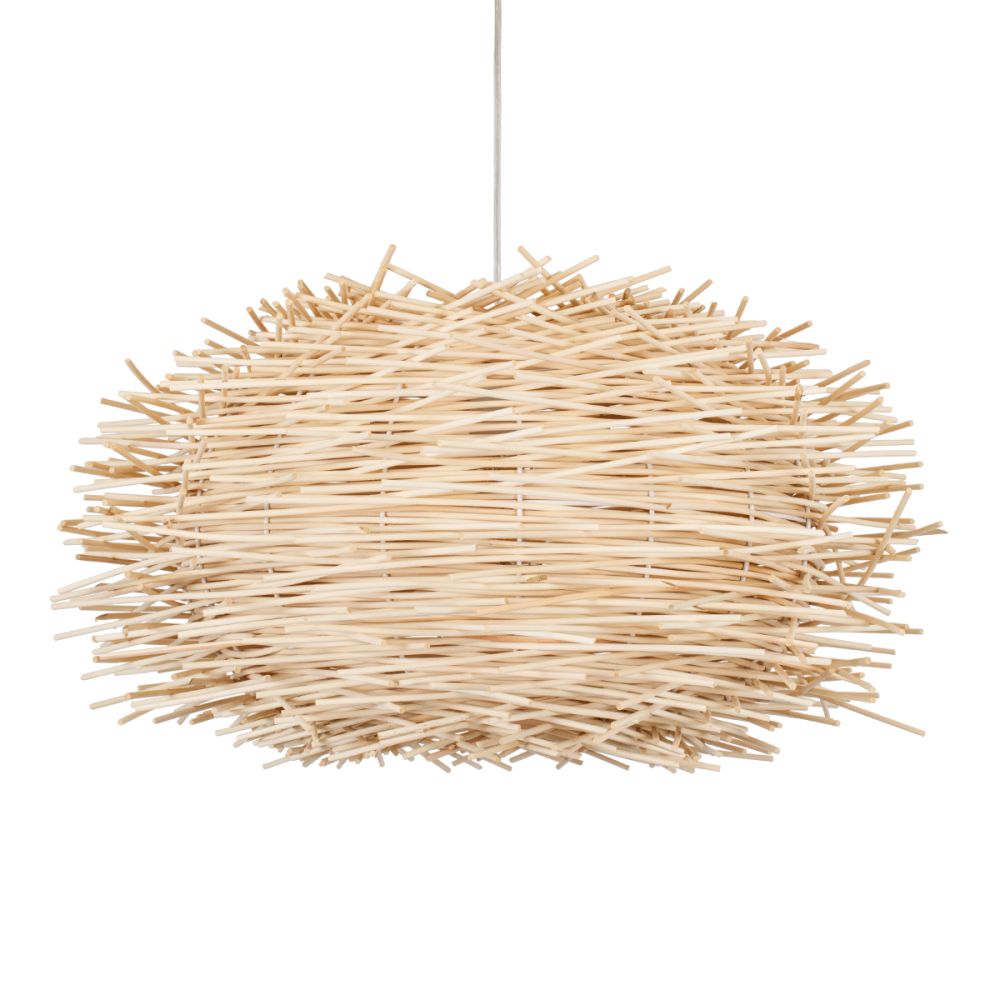 GLOBOSTAR® MINORCA 01731 Boho Κρεμαστό Φωτιστικό Οροφής με Ντουί 1 x E27 AC 220-240V IP20 - Μπεζ - Μ60 x Π60 x Y35cm