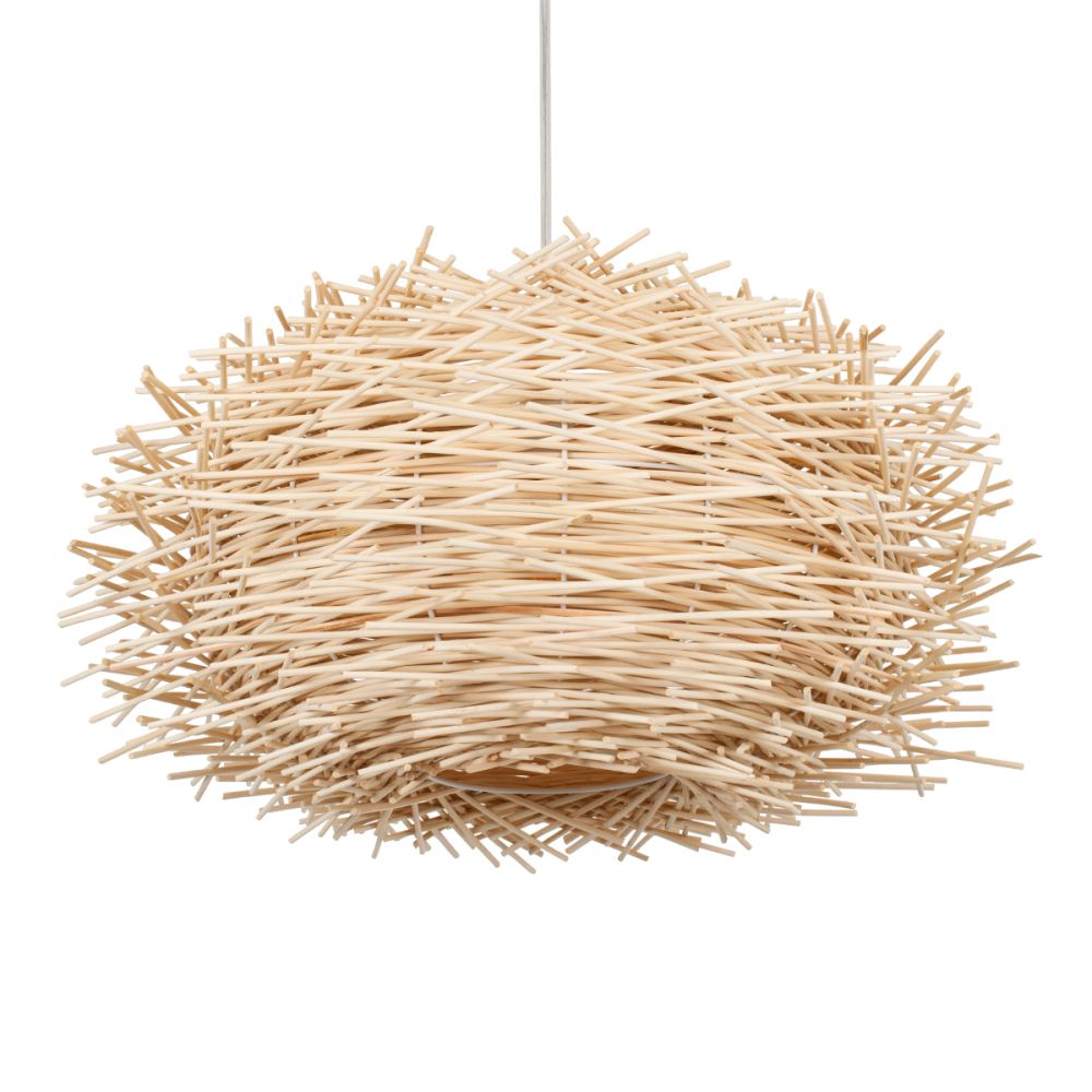 GLOBOSTAR® MINORCA 01731 Boho Κρεμαστό Φωτιστικό Οροφής με Ντουί 1 x E27 AC 220-240V IP20 - Μπεζ - Μ60 x Π60 x Y35cm