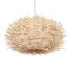 GLOBOSTAR® MINORCA 01731 Boho Κρεμαστό Φωτιστικό Οροφής με Ντουί 1 x E27 AC 220-240V IP20 - Μπεζ - Μ60 x Π60 x Y35cm