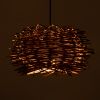 GLOBOSTAR® MINORCA 01732 Boho Κρεμαστό Φωτιστικό Οροφής με Ντουί 1 x E27 AC 220-240V IP20 - Καφέ - Μ30 x Π30 x Υ18cm