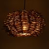 GLOBOSTAR® MINORCA 01733 Boho Κρεμαστό Φωτιστικό Οροφής με Ντουί 1 x E27 AC 220-240V IP20 - Καφέ - Μ35 x Π35 x Υ23cm