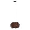 GLOBOSTAR® MINORCA 01733 Boho Κρεμαστό Φωτιστικό Οροφής με Ντουί 1 x E27 AC 220-240V IP20 - Καφέ - Μ35 x Π35 x Υ23cm
