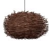 GLOBOSTAR® MINORCA 01734 Boho Κρεμαστό Φωτιστικό Οροφής με Ντουί 1 x E27 AC 220-240V IP20 - Καφέ - Μ60 x Π60 x Y35cm