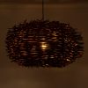 GLOBOSTAR® MINORCA 01734 Boho Κρεμαστό Φωτιστικό Οροφής με Ντουί 1 x E27 AC 220-240V IP20 - Καφέ - Μ60 x Π60 x Y35cm