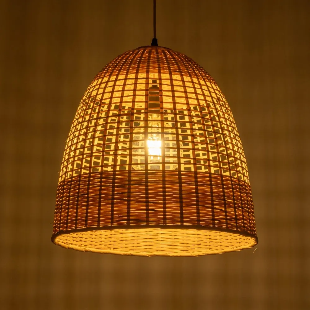 GLOBOSTAR® BORA-BORA 01735 Boho Κρεμαστό Φωτιστικό Οροφής με Ντουί 1 x E27 AC 220-240V IP20 - Μπεζ - Μ45 x Π45 x Υ44cm