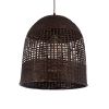 GLOBOSTAR® BORA-BORA 01736 Boho Κρεμαστό Φωτιστικό Οροφής με Ντουί 1 x E27 AC 220-240V IP20 - Καφέ - Μ42 x Π42 x Y44cm