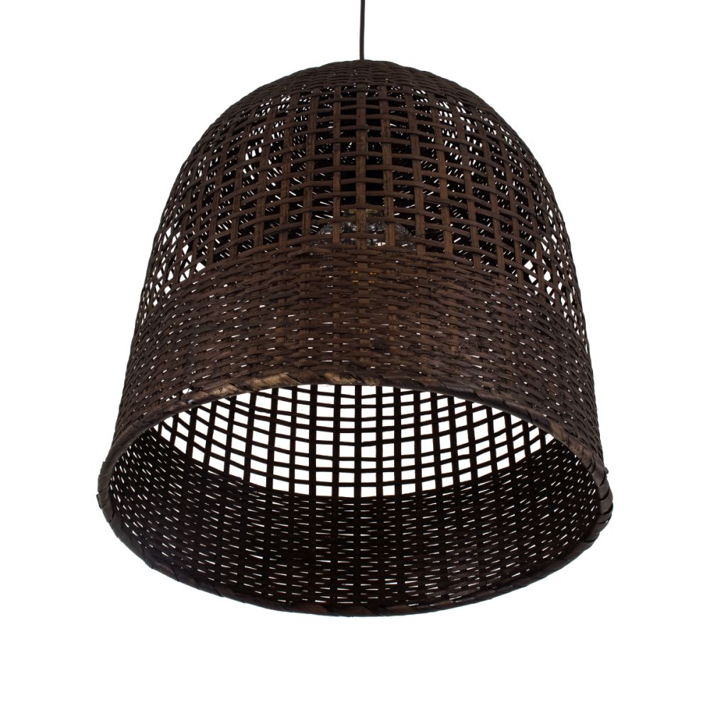 GLOBOSTAR® BORA-BORA 01736 Boho Κρεμαστό Φωτιστικό Οροφής με Ντουί 1 x E27 AC 220-240V IP20 - Καφέ - Μ42 x Π42 x Y44cm
