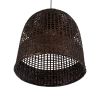 GLOBOSTAR® BORA-BORA 01736 Boho Κρεμαστό Φωτιστικό Οροφής με Ντουί 1 x E27 AC 220-240V IP20 - Καφέ - Μ42 x Π42 x Y44cm