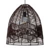 GLOBOSTAR® ALOHA 01752 Boho Κρεμαστό Φωτιστικό Οροφής με Ντουί 1 x E27 AC 220-240V IP20 - Καφέ - Μ45 x Π45 x Υ48cm