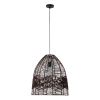 GLOBOSTAR® ALOHA 01752 Boho Κρεμαστό Φωτιστικό Οροφής με Ντουί 1 x E27 AC 220-240V IP20 - Καφέ - Μ45 x Π45 x Υ48cm