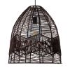 GLOBOSTAR® ALOHA 01752 Boho Κρεμαστό Φωτιστικό Οροφής με Ντουί 1 x E27 AC 220-240V IP20 - Καφέ - Μ45 x Π45 x Υ48cm