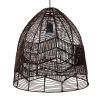 GLOBOSTAR® ALOHA 01752 Boho Κρεμαστό Φωτιστικό Οροφής με Ντουί 1 x E27 AC 220-240V IP20 - Καφέ - Μ45 x Π45 x Υ48cm